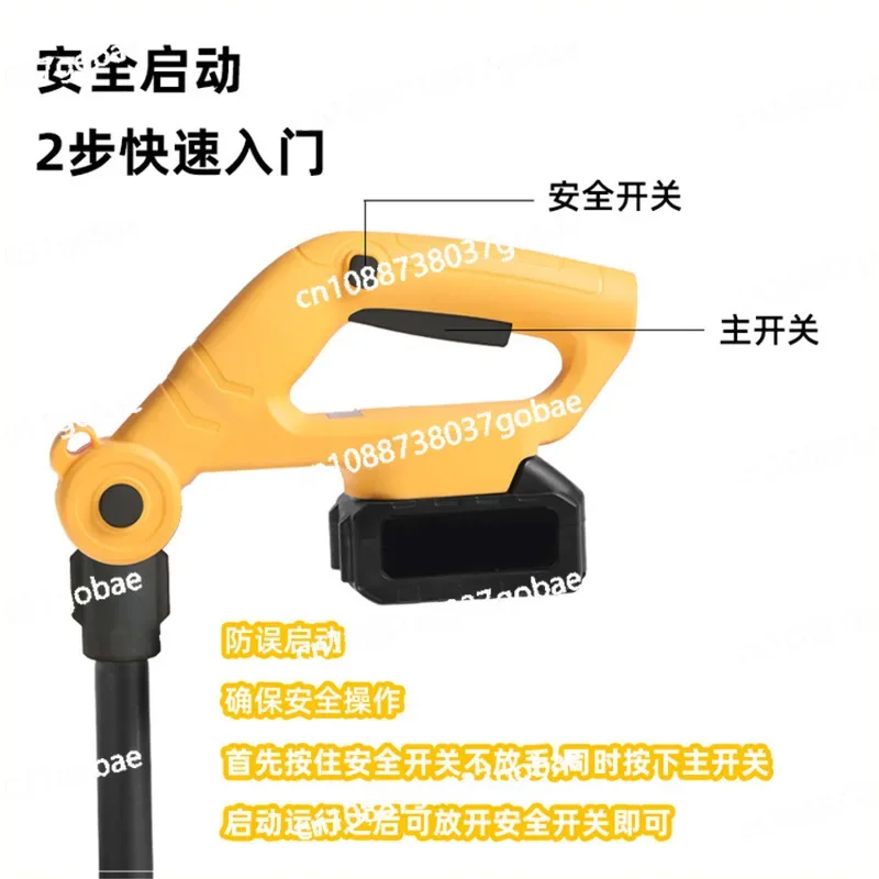 21V lithium battery brushless high power foldable hand push snow shovel removable and convenient