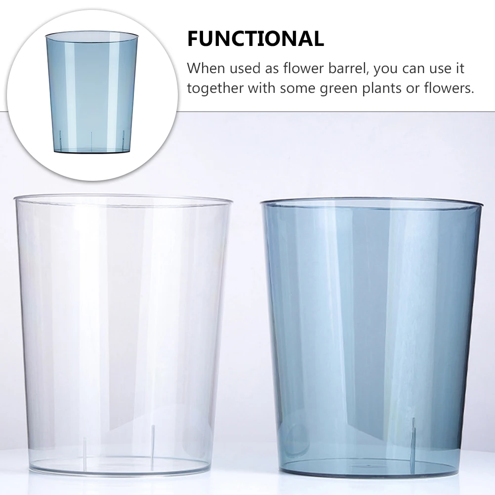 

Transparent Flower Basket Wake Flower Container Simple Ice Bucket Large Capacity Storage Barrel Acrylic Bucket Plant Container