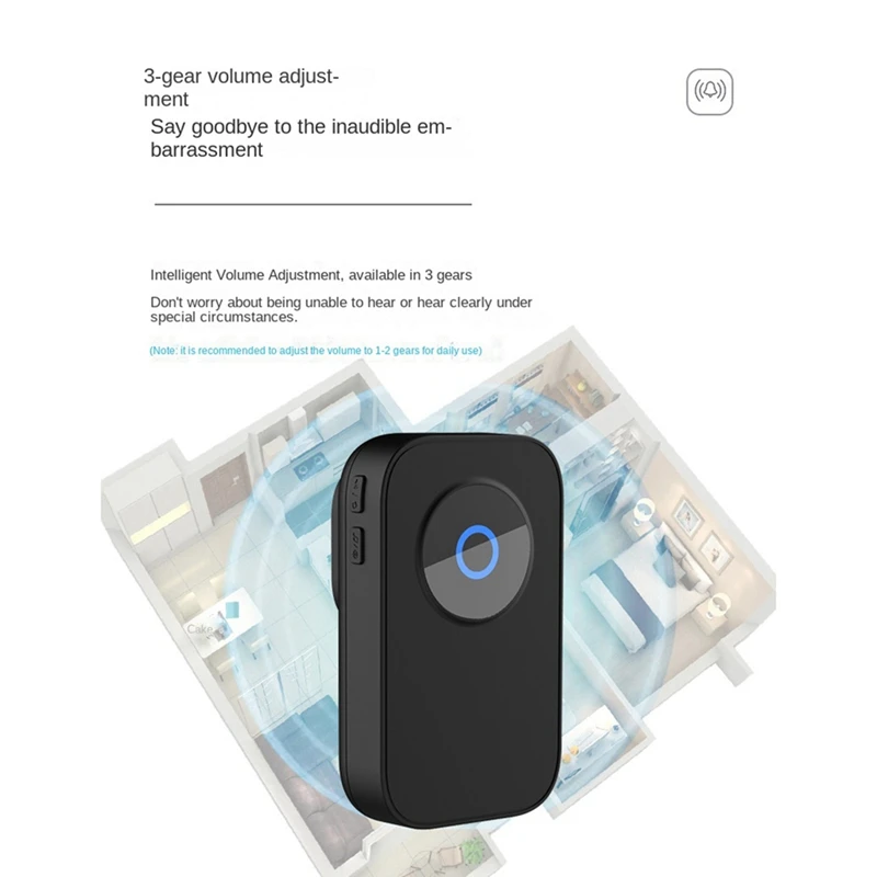 Wireless Waterproof Doorbell Two-To-One Human Body Infrared Induction Doorbell Store Reminder Welcome Device