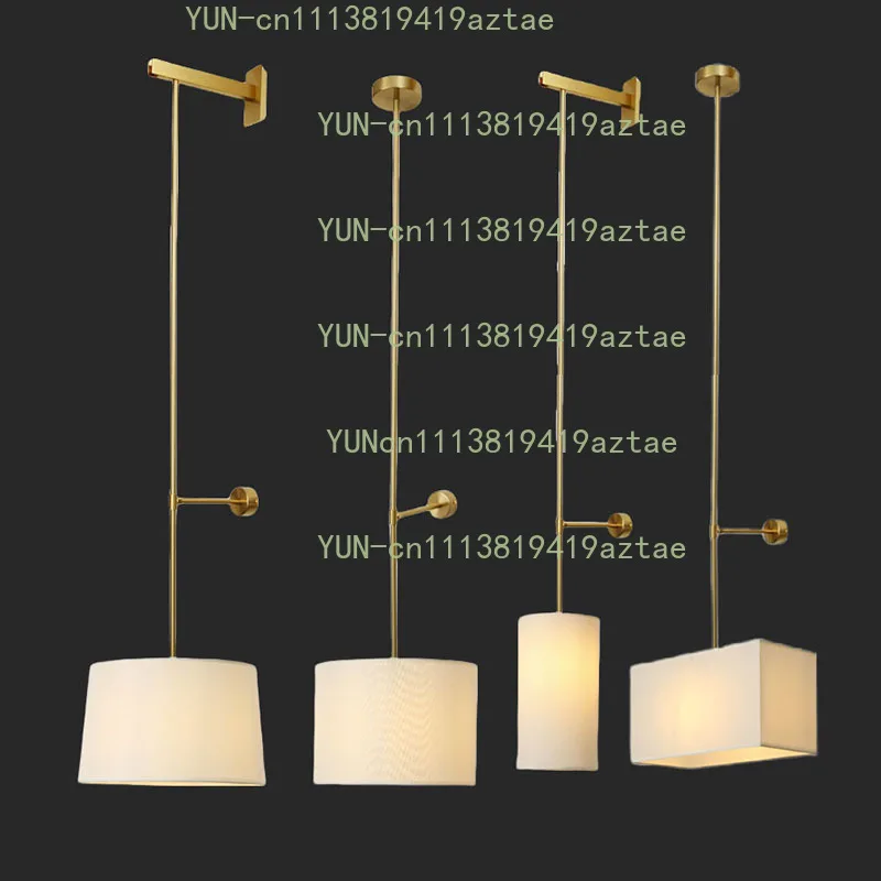 Nordic light luxury creative long pole cloth cover wall lamp background wall villa hotel clubhouse room corridor aisle bedside