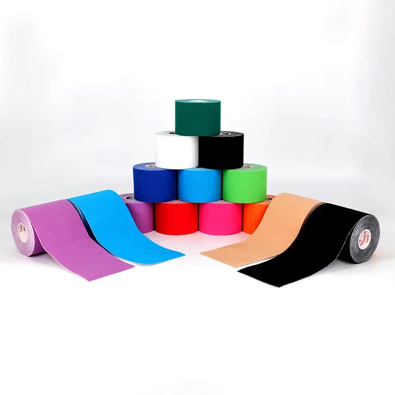 Gym Fitness Bandage Kinesiologie Tape Atletisch herstel Elastische tape Kniebeschermer Spierpijnverlichting Kniebeschermers