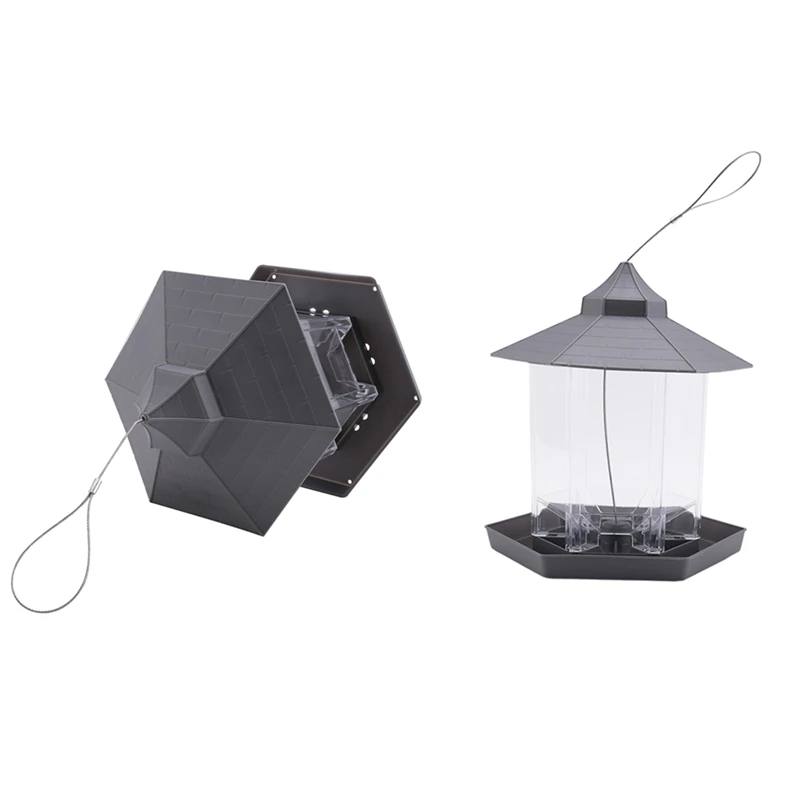 

2 Pack Bird Feeders For Outdoor Hanging Bird Feeders Foroutdoors Squirrel Proof Attracting Wild Birds