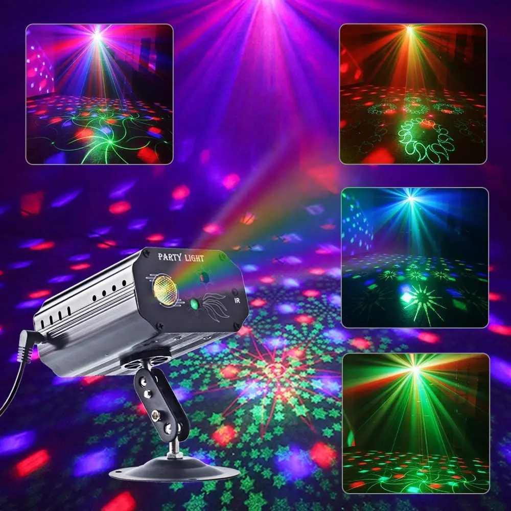 

08 LED Laser Light Commercial Professional Lighting Stage Projection Laser Light Voice Control Laser Strobe Light for KTV Bar