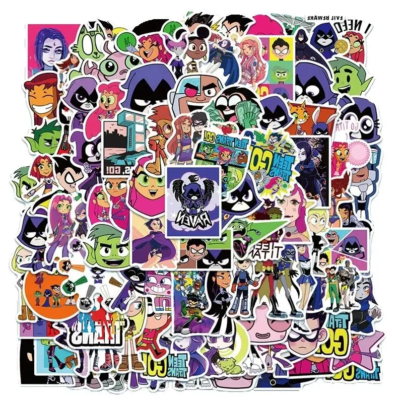 50 PCS Teen Titans Are Gone! Animation Cartoon Doodle Suitcase Luggage Laptop Mobile Phone Stickers Gift