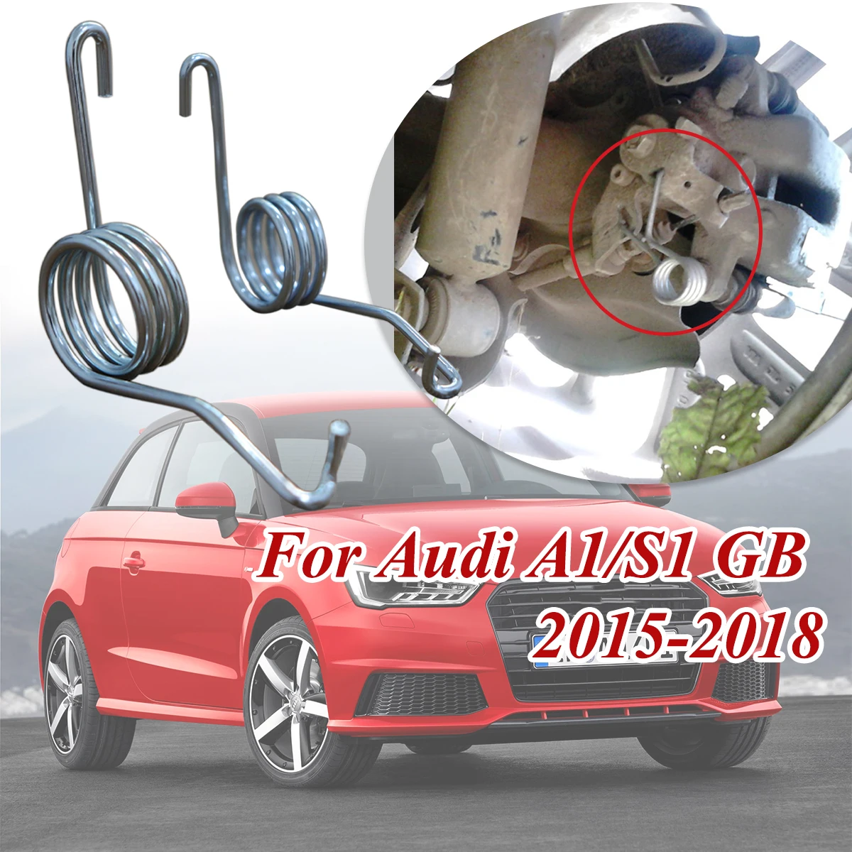 Handbrake Rear Parking Brake Lever Caliper Return Springs Stainless Steel For Audi A1/S1 GB 2015-2018 Left Right Car accessories