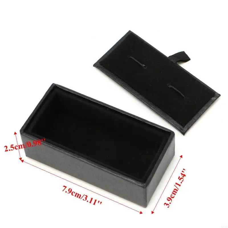  Faux Leather Travel Cufflinks Rings Storage Box for Case for Cufflink Luxury Dis
