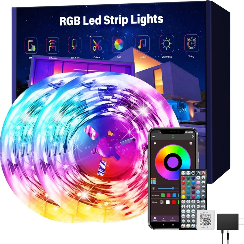 

2-20M RGB LED Strip Light SMD 5050 USB Remote&APP Control Bluetooth Flexible Tape Diode Ribbon for TV Backdrop Living Room