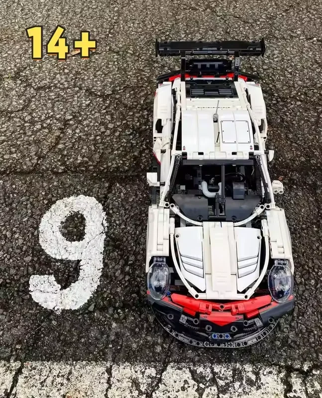 Mechaniczny Zestaw Klocków Super Samochód Wyścigowy 42096 1580 Elementów Klocki do Składania Model DIY Zabawki Kreatywna Kolekcja Prezenty