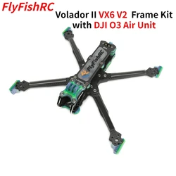 FlyFishRC Volador II VX6 V2 Freeform FPV T700 il kit telaio da 6 pollici è compatibile con le unità d'aria DJI O3 ed è adatto per FPV