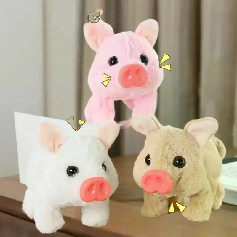 

Simulated Electric Piglets Plush Realistic Toy Can Walk Bark Electronic Pet Toys Cute Gifts For Kids