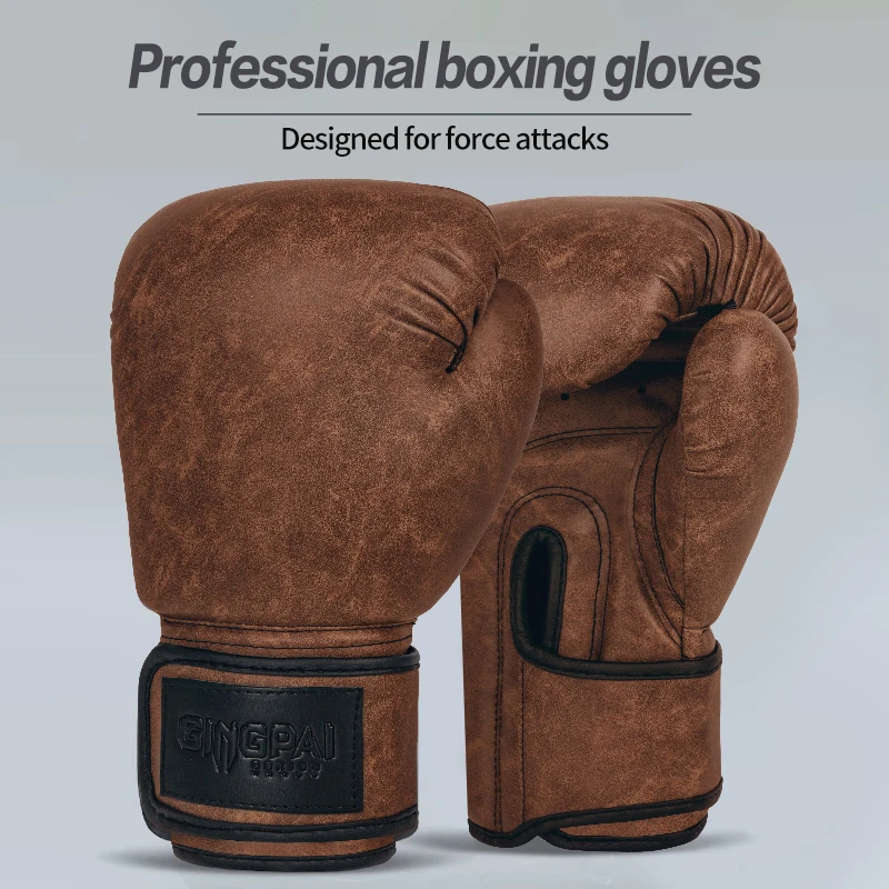 قفازات ملاكمة كلاسيكية عتيقة للبالغين والأطفال والنساء/الرجال قفاز ملاكمة MMA Muay Thai Boxe De Luva Mitts Sanda معدات رياضية 6 8 10 12OZ