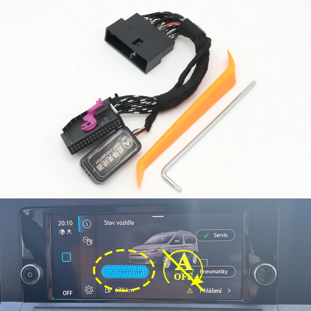 

Auto Start Stop Eliminator Engine Off Closer Device Disable Delete Cable Canceller Plug For VW Volkswagen Caddy MK5 2020-2024