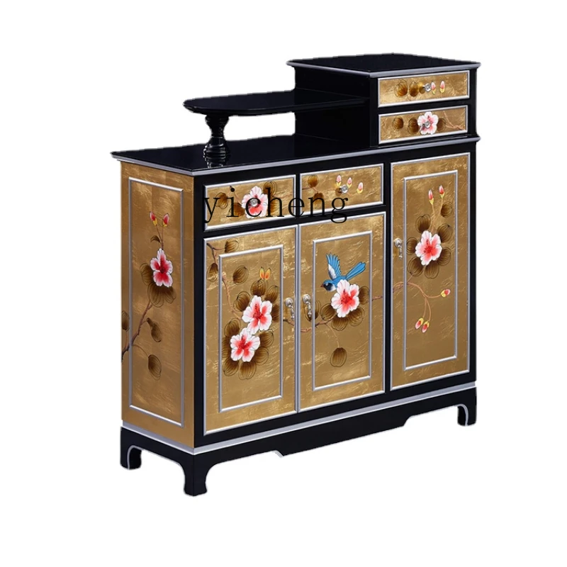 

YY Entrance Cabinet Shoe Cabinet Integrated Entry Partition Door Blocking Double-Sided Locker Curio Cabinet