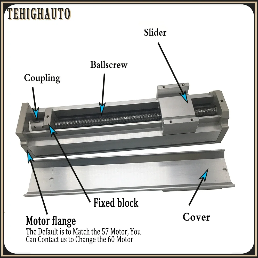 Imagem -03 - Acessório de 2x12 mm com Trilho Linear e Deslizante Ideal para Motor de Passo 57