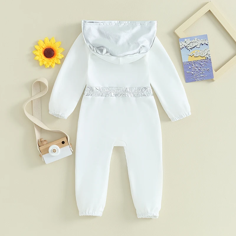 

Очаровательный детский костюм инопланетянина, уютный карнавальный костюм с капюшоном для Хэллоуина, космический комбинезон для малышей, комбинезон