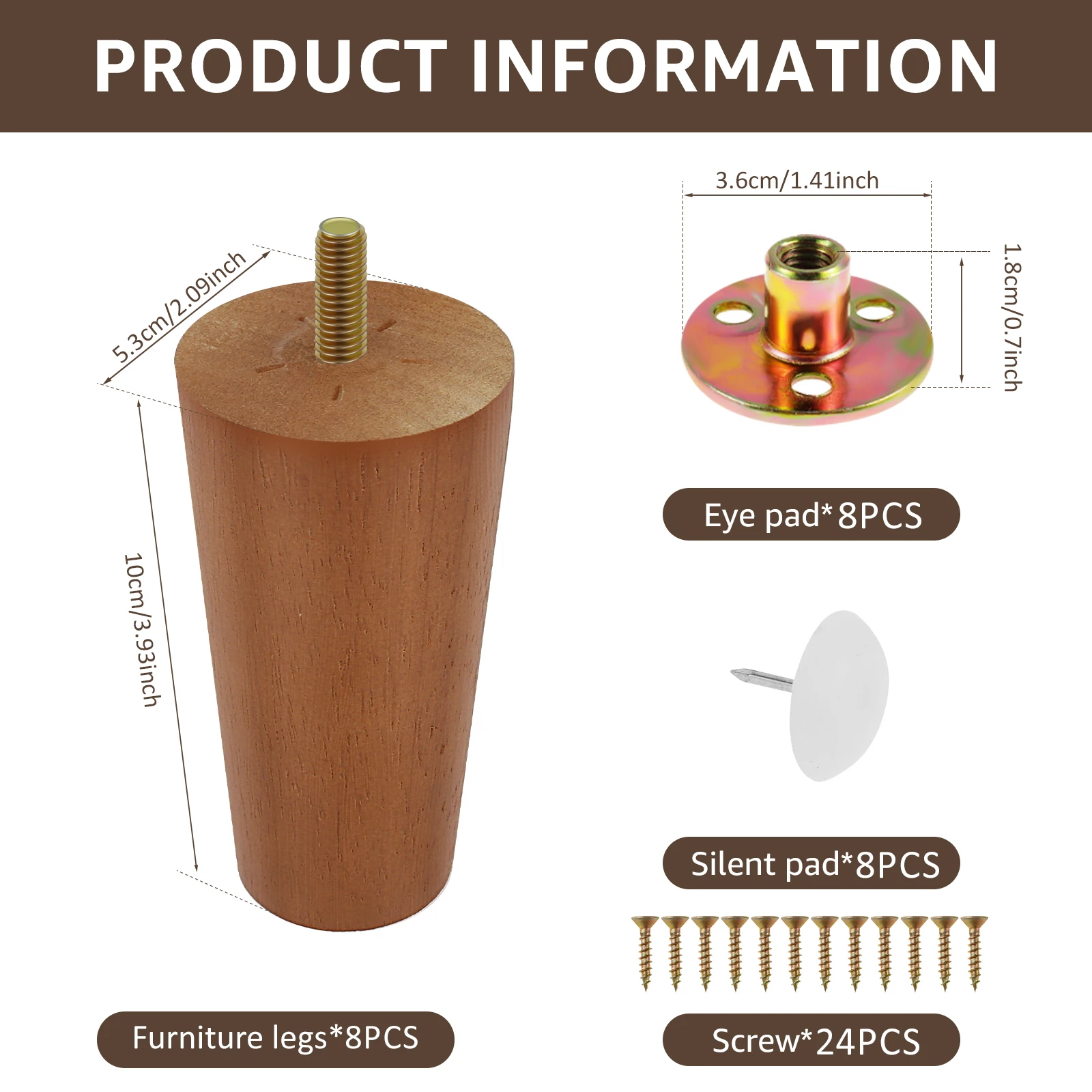 4/8 قطعة أرجل قطع الأثاث الخشبي أرجل أريكة قوية أرجل أريكة صحية أرجل خزانة موثوقة أرجل كرسي متعددة الأغراض لأريكة الخزانة #2