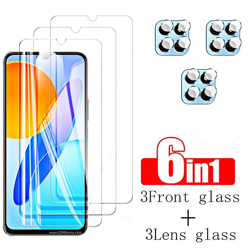 Tempered Glass Screen Protector for Huawei Honor X8 5G X7 X6 X9 on HonorX8 Glas Honer X 8 VNE-N41 TFY-LX1 CMA-LX2 Camera Lens