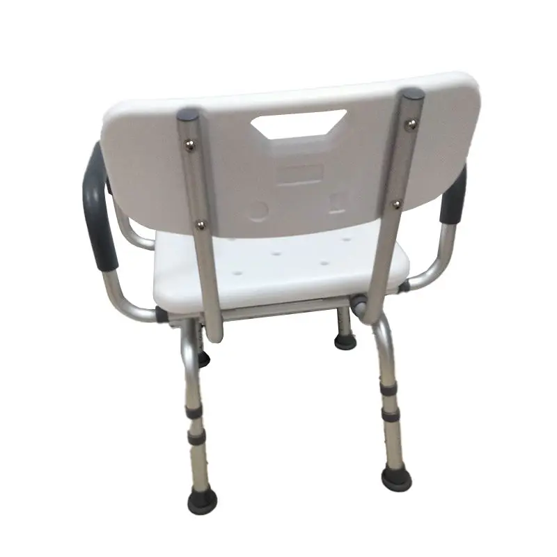 Adjustable 360 Degree Rotatable Shower Chair, Easy Assembly, Fixed Armrest, Elderly Bathroom Mobility Aid, Non-Slip Safe Support