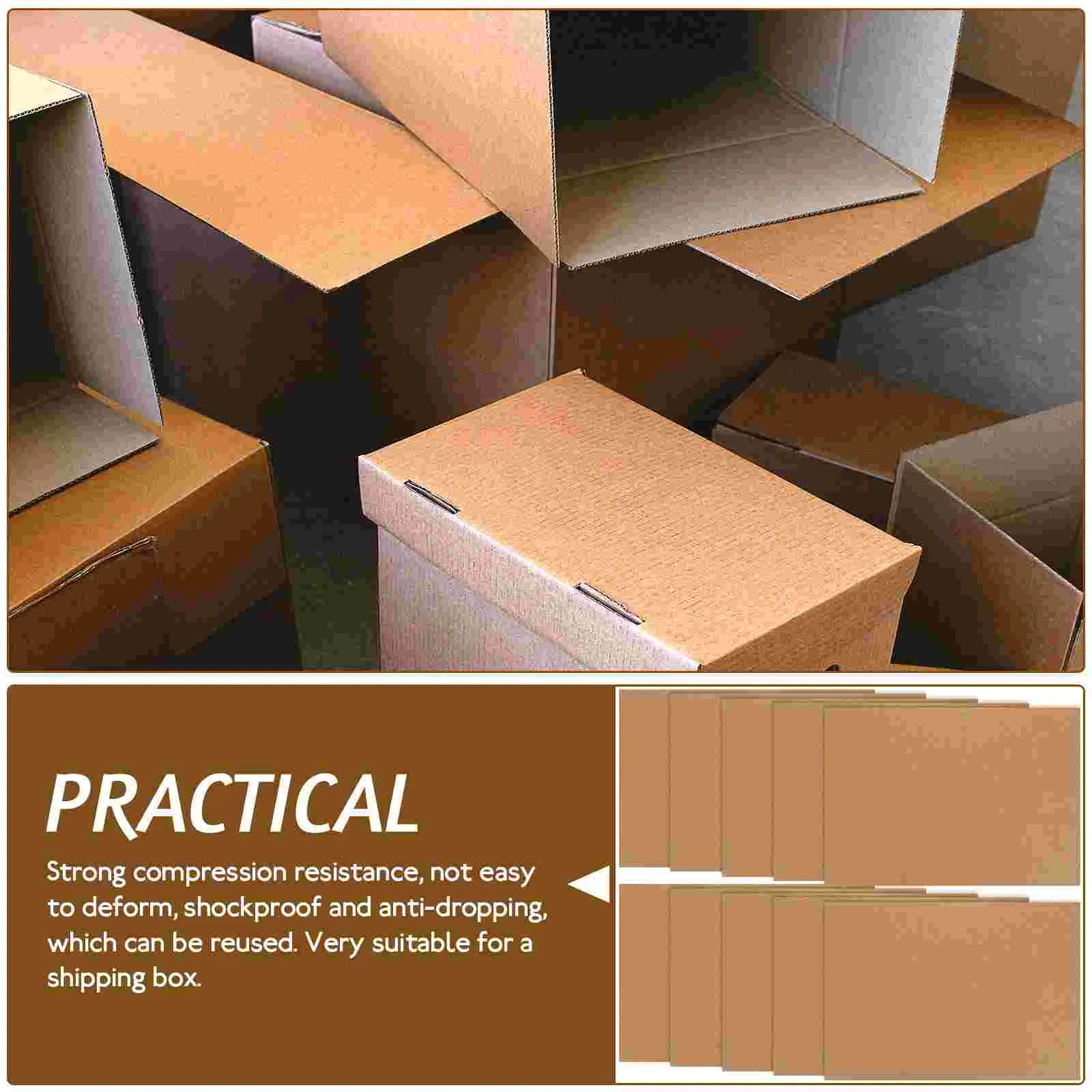 10 Sheets Corrugated Cardboard Express Packaging Paper Industrial A4 Size Moving Boxes Packing Shipping DIY Storage