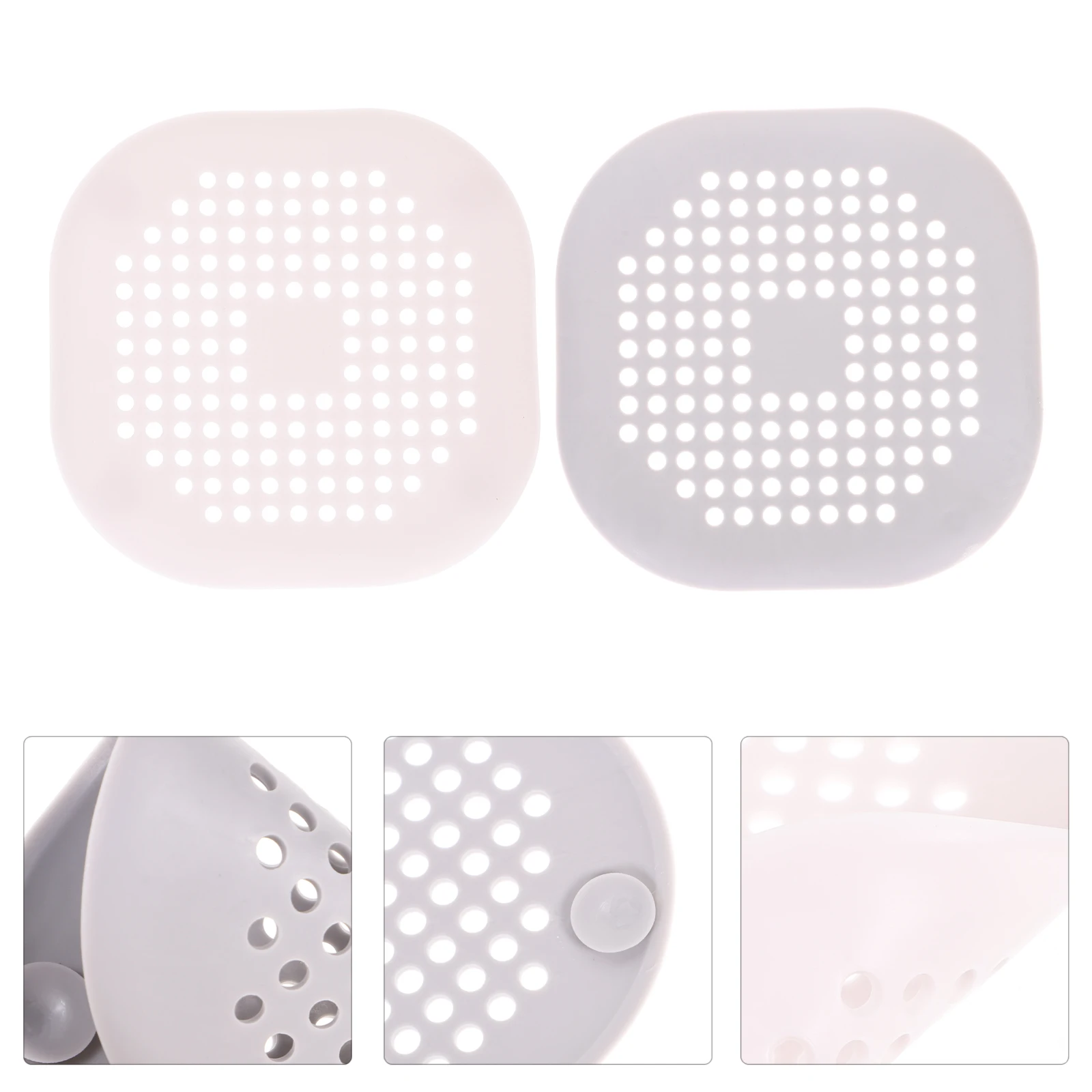 

4pcs Catcher Shower Drain Cover Bathtub Hair Catcher Square Drain Covers For Bathroom Kitchen Tub Sink Hair Stopper Odor Insect
