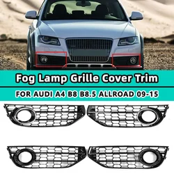 2X Front Fog Light Grille Cover For Audi A4 B8 B8.5 ALLROAD 2009-2015 Bumper Lamp Grills Honeycomb Car Accessories 8K0807681J01C