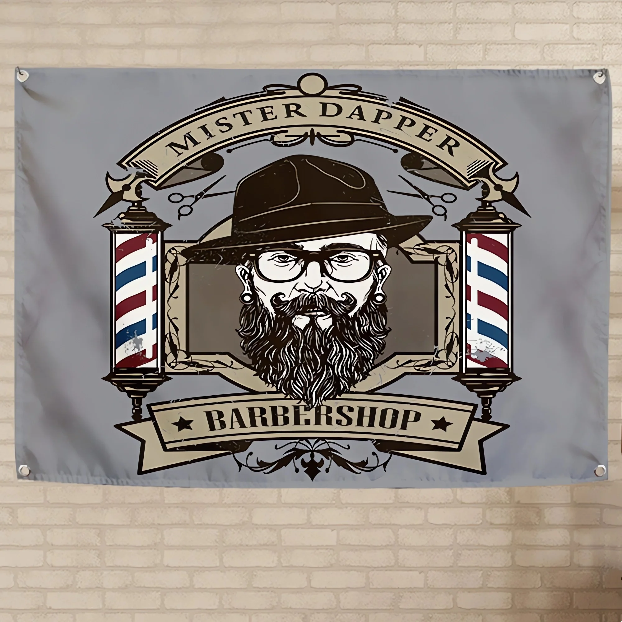 Classic Barber HAIRCUT Tattoo Poster Barber Shop Signboard Wall Decor Art Banner Flag Haircut Shave Tapestry Home Decor Cloth 1