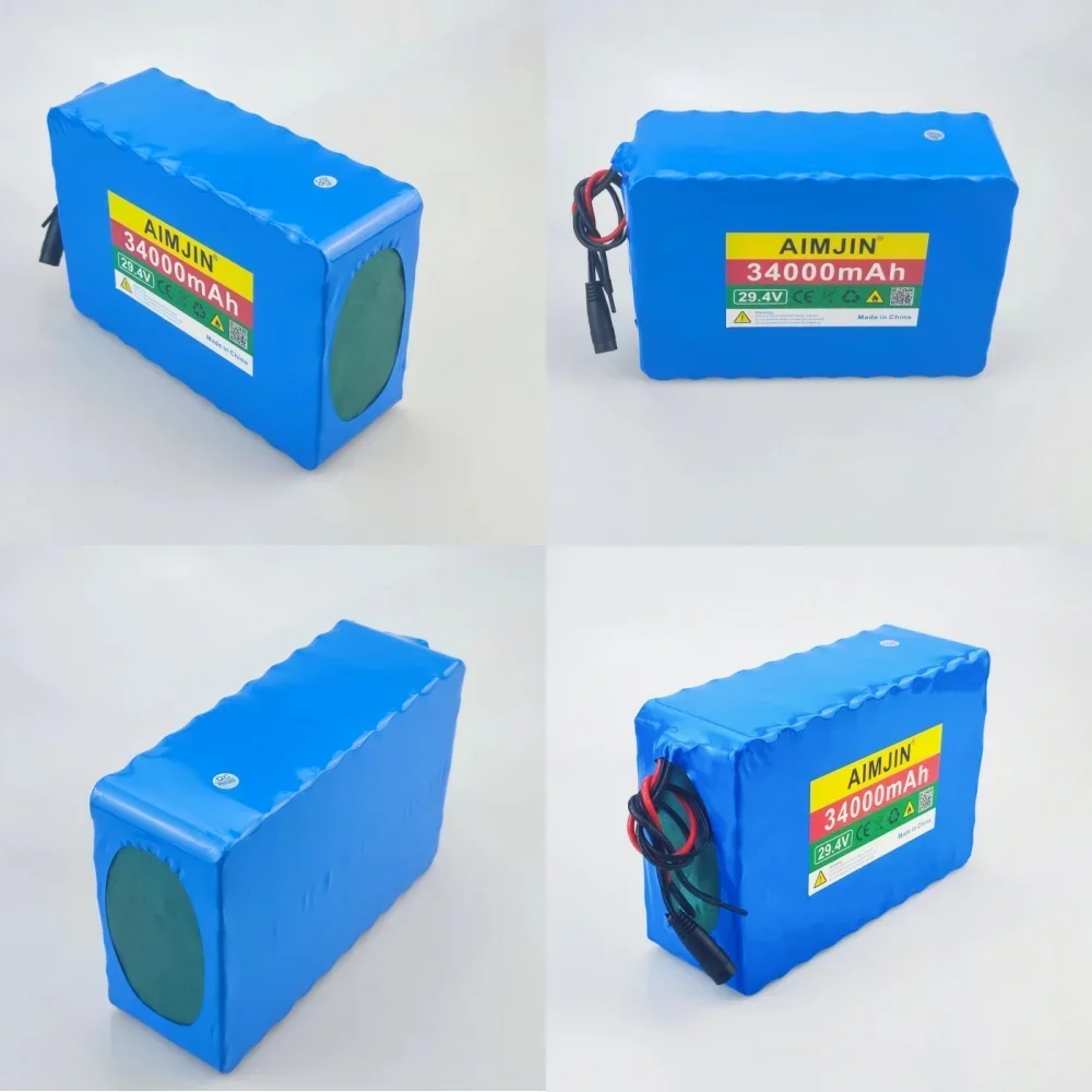 حزمة بطارية ليثيوم 29.4 فولت 34000 مللي أمبير في الساعة 18650 7S10P مع BMS للسكوتر والدراجات والمكونات القابلة للاستبدال #6