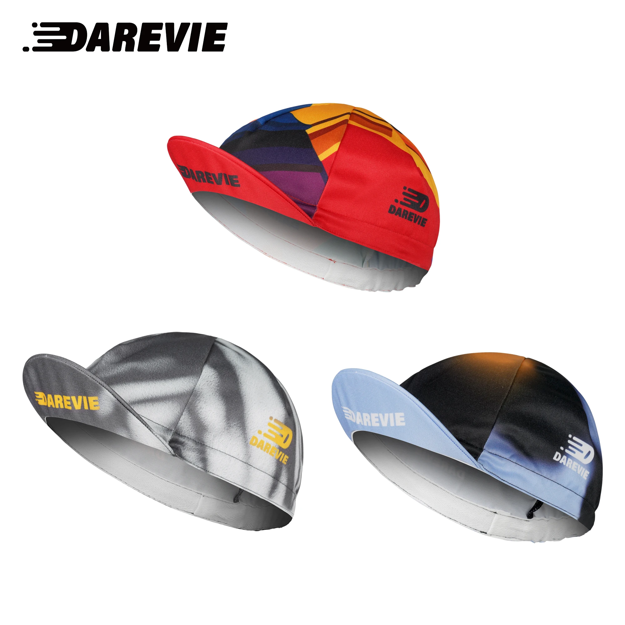 DAREVIE Cycling Cap Breathable Cap Mesh Cool Max Cycling Cap Summer Bike Caps Cycling UV Protect MTB Road Cycling Cap One Size