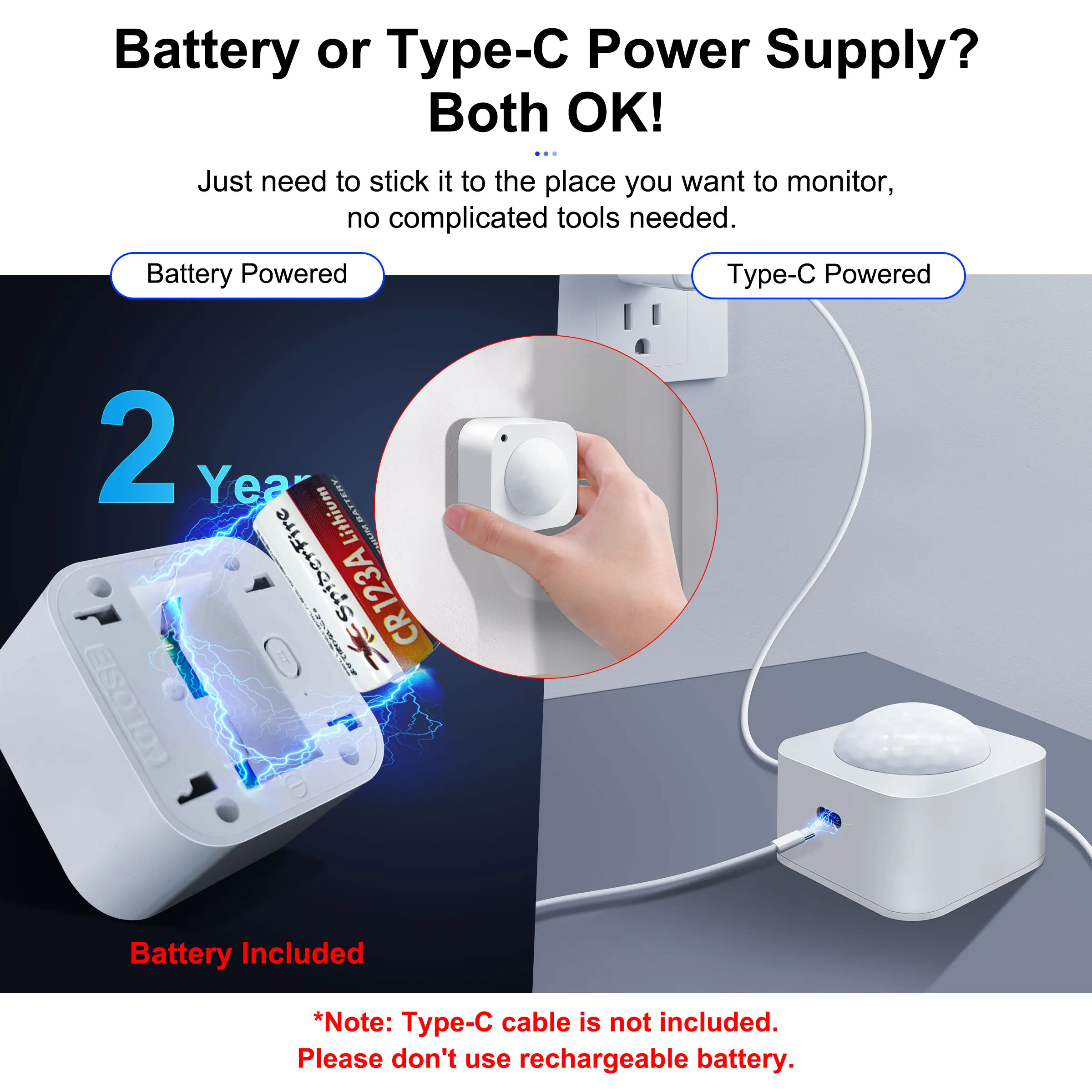 Kemek-Sensor de movimiento inteligente Tuya ZigBee PIR, Detector de movimiento humano, Sensor de luz incorporado para seguridad del hogar, funciona con la aplicación Smart Life