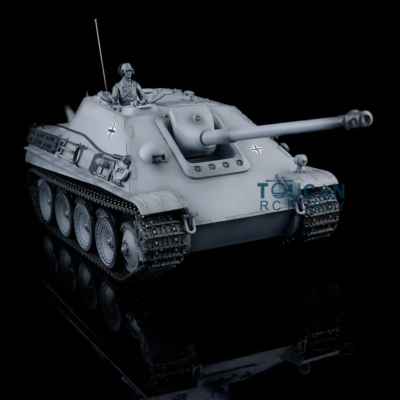 HENG LONG 1/16 gris 7,0 tanque personalizado Jadpanther RTR RC 3869 ruedas de pistas de Metal TH17459-SMT4