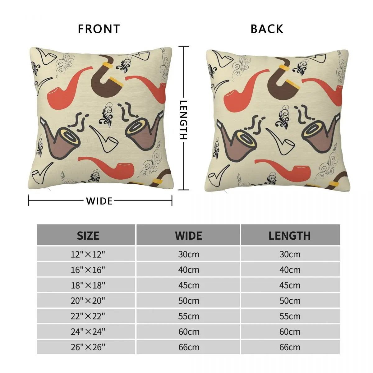 Pipe Humidor Don't Blow It Square Pillowcase Polyester Linen Velvet Creative Zip Decorative Throw Pillow Case Sofa Seater Cover