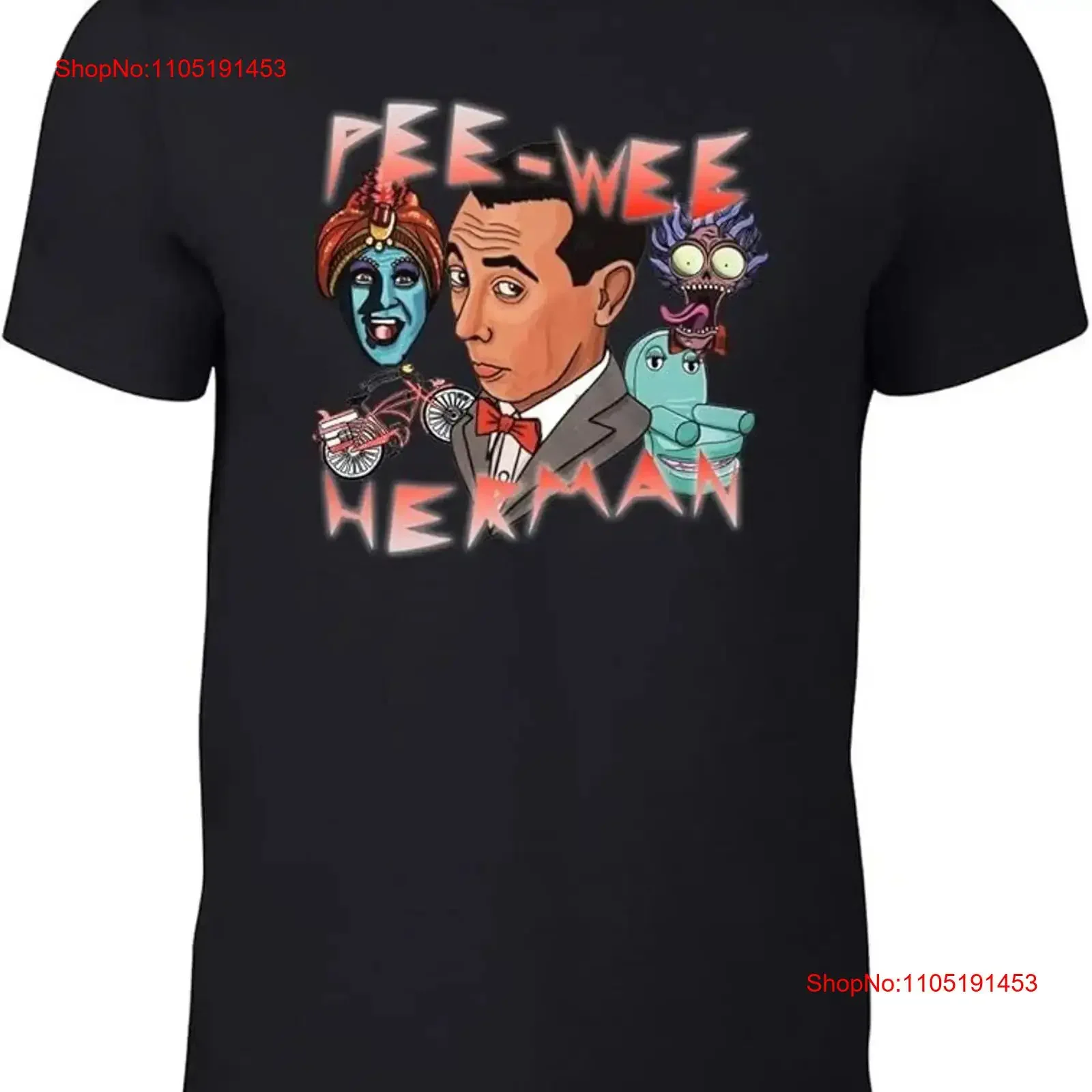 

HOT NEW Pee Good Wee Herman black T SHIRT All sizes vintage Washed designer clothes streetwear Casual fashion Breathable Unisex