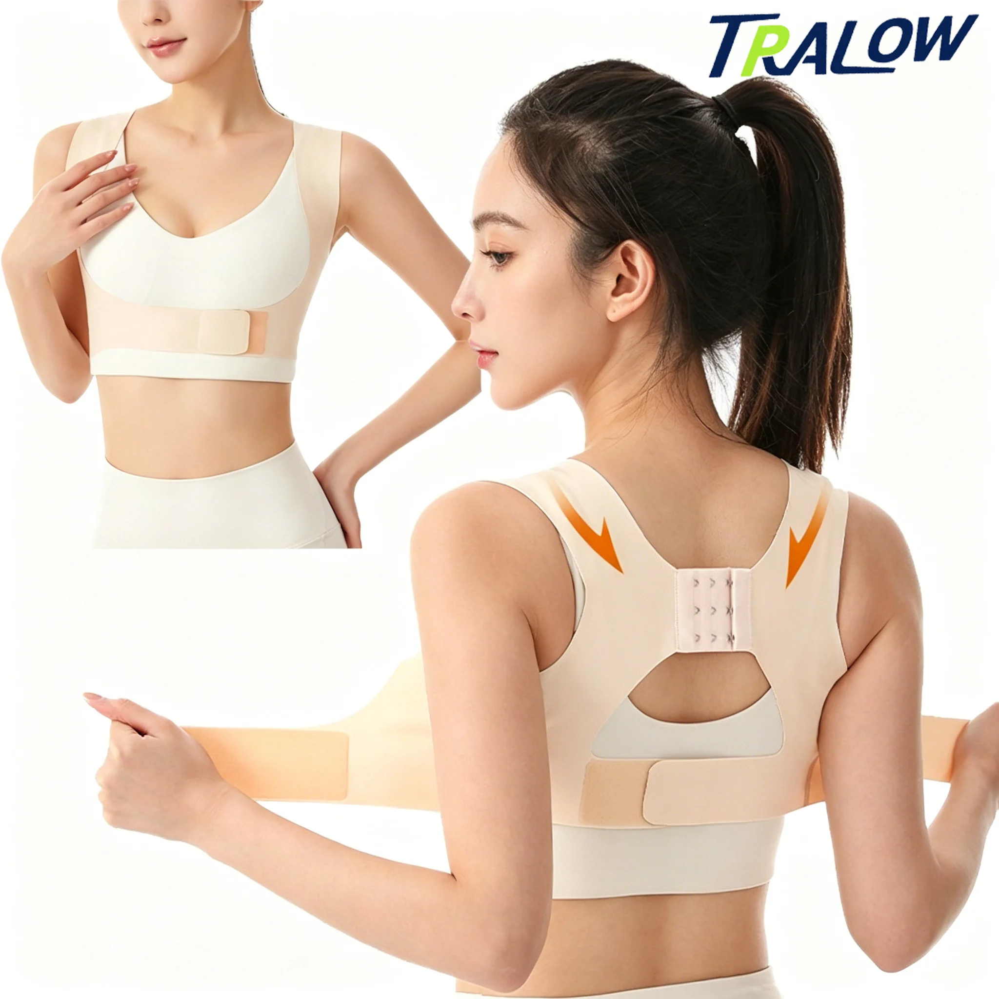 TRALOW Shoulder Hunchback Corrector Ultra Thin Breathable Invisible Posture Brace For Inner Wearing Office Sedentary Yoga Daily