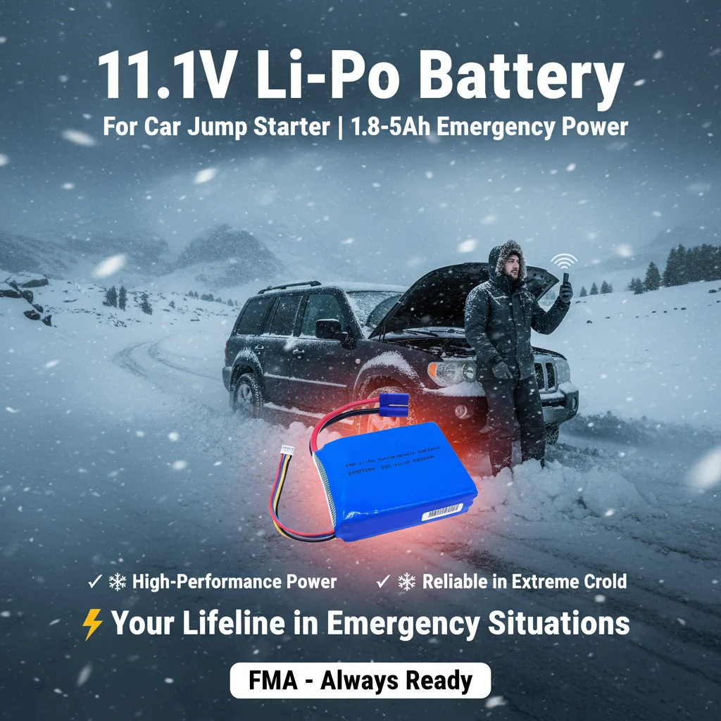 11.1V Li-Po Battery for Car Jump Starter UAV Drone 1.8-5Ah 386888 606080 5642125 4870140 7042125 957084 8054106