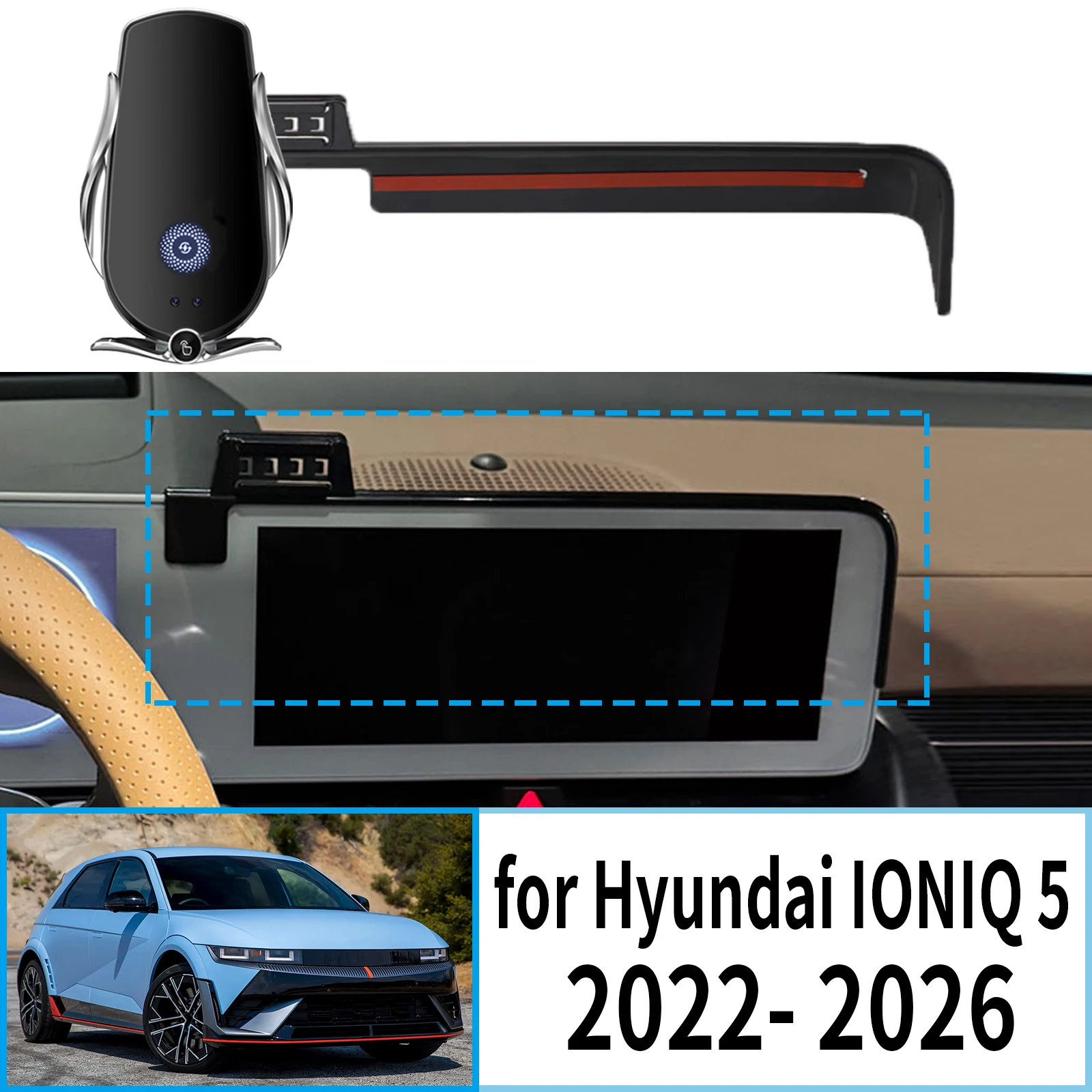 

for Hyundai IONIQ 5 2022 2023-2026 N-line ​​Navigation Bracke Screen Base Phone Holder Mount Car ​​accessoires