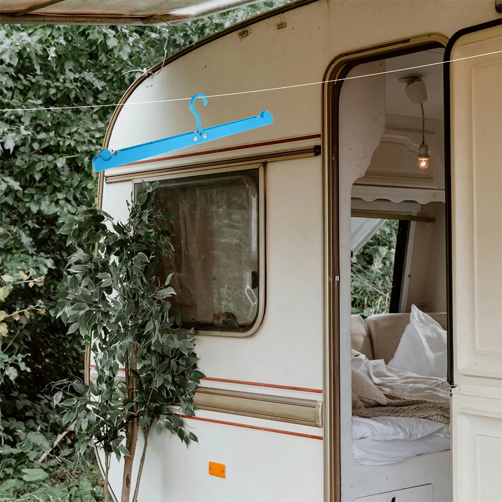 2 قطعة Rv شماعات قابلة للطي خفيفة الوزن لتوفير المساحة من البلاستيك للسفر والتخييم والفنادق ملابس المناشف والجوارب منظمات سفر قابلة للطي