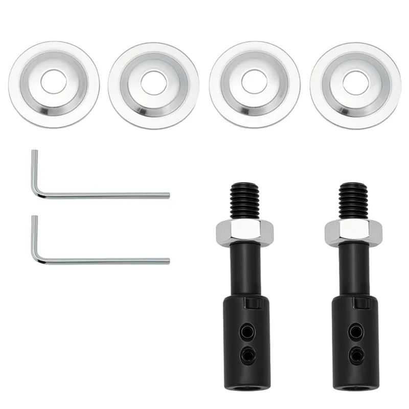 

AT44-Polisher, Sander For Bench Grinder Adapter Kit- 2-Pack Steel Spindle Adapters, Motor Arbor For Rotary Tools