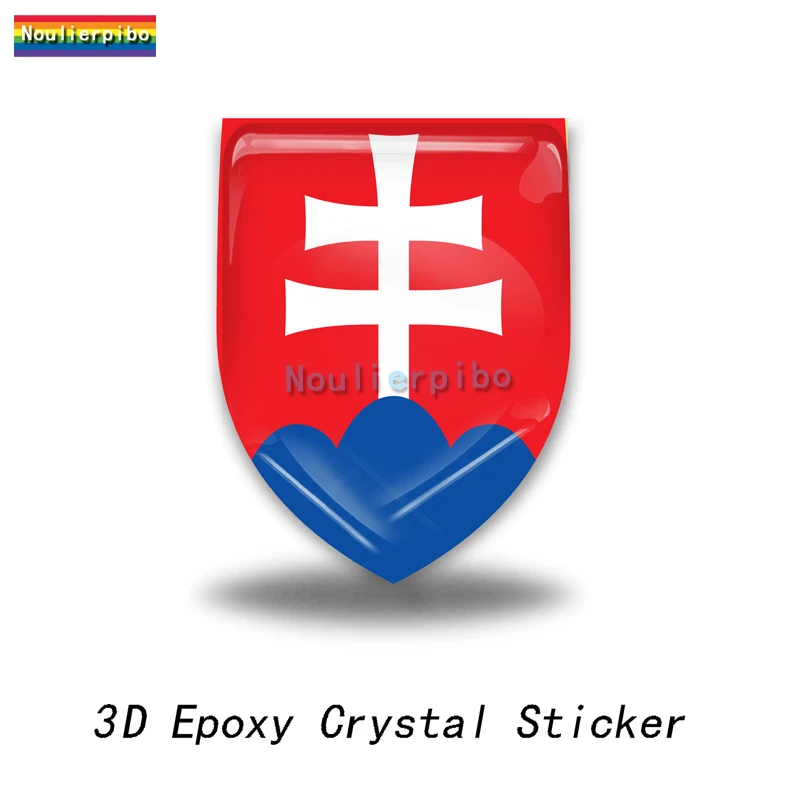 3D Epoxy Dome Car Sticker Slovakia Flag Map PVC Car Motorcycle Trolley Case Laptop Travel Case Vinyl Cell Phone Decal