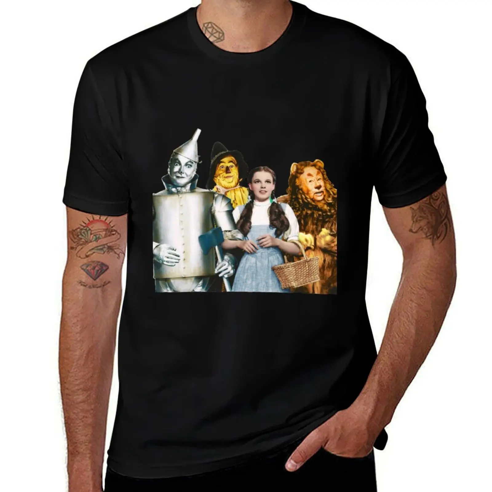 Wizard Of Oz/ Dorothy Tin Man Scarecrow/No Place Like Home T-Shirt quick-drying shirts graphic tee shirts graphic tee men