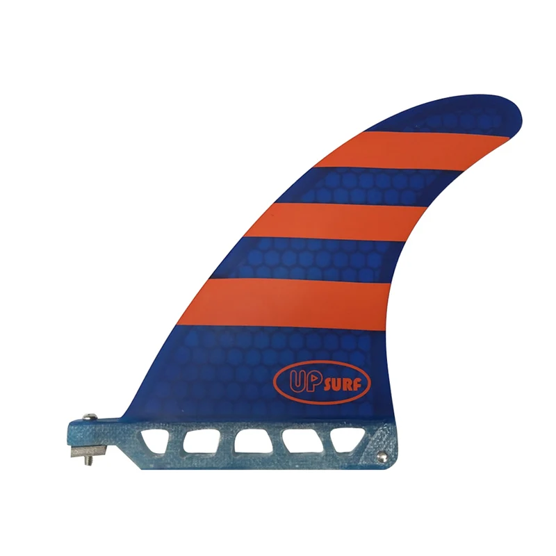 Surfboard Single Fin UPSURF Logo Central fin Blue/Orange Fibreglass SUP Board Quilhas Fins Good quality Water Sports