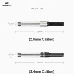 JINHAO Rotary Ink Absorber 3.4mm/2.6mm Caliber Ink Converter Fountain Pen Ink Suction Device Stationery Office Supplies