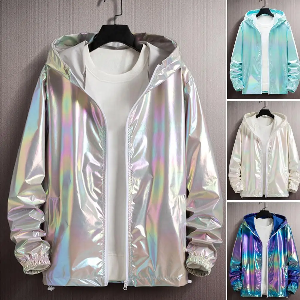 Popular Super Soft Zipper Hood Windbreaker Jacket Gradient Color Skin-touch Sun Protection Jacket Sunscreen Clothing