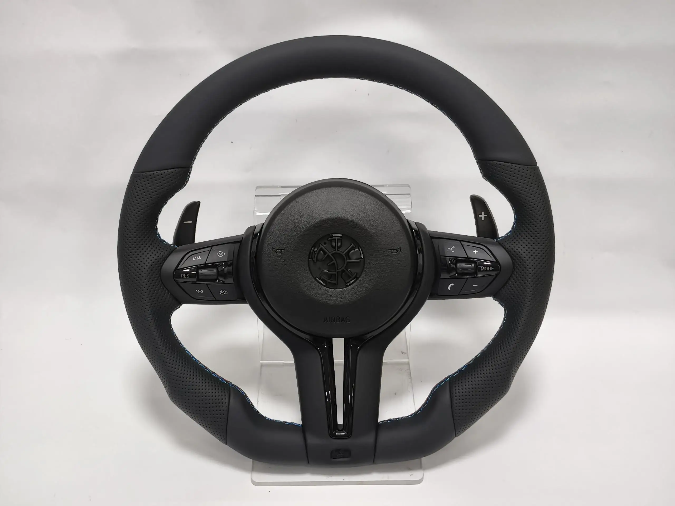 Luxe Zwart Lederen Sportstuurwiel – Geperforeerde Grip, Premium Interieur Upgrade Vervanging voor F30 F20 F80 E90 X5 Modellen