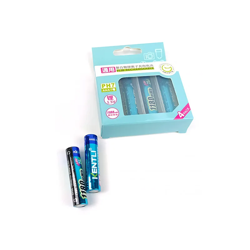 Batterie au lithium AAA 1,5 V 1180MWH, batterie au lithium-ion polymère AAA, chargeur de batterie adapté à la batterie de verrouillage électronique du souris