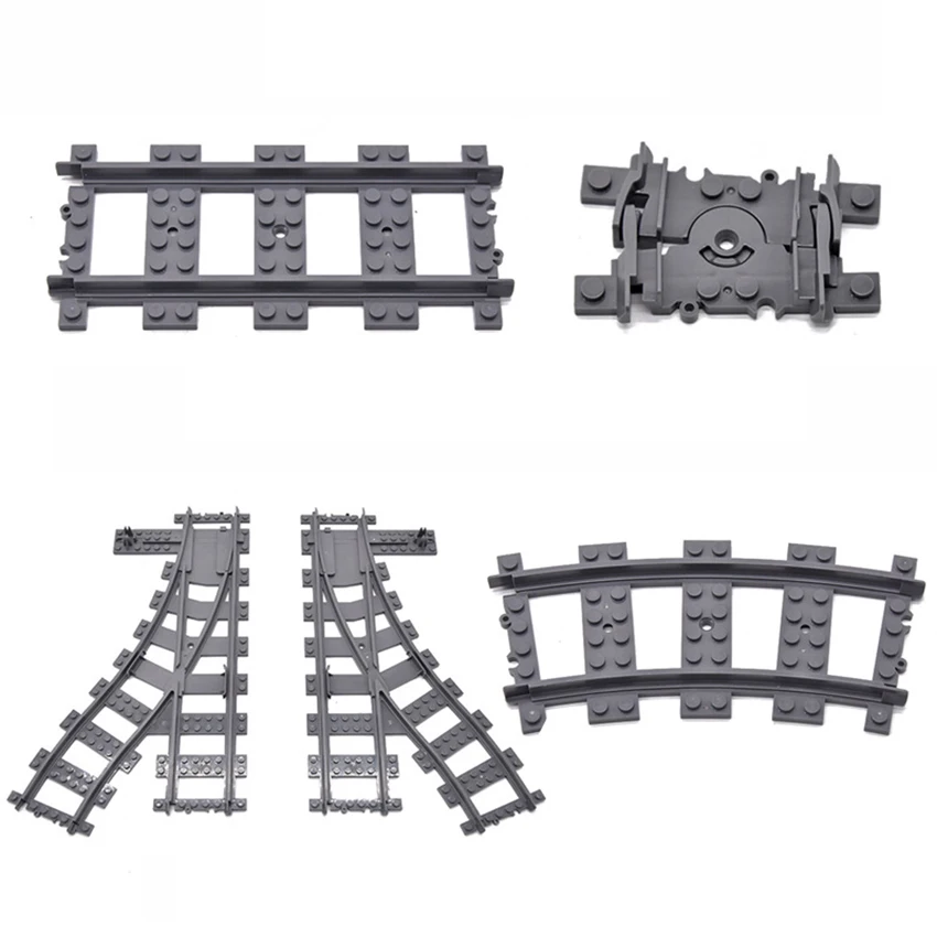 

AQUARYTA Building Blocks Train Running Track Parts Compatible 53400 53401 DIY Assmble Particle Kid Puzzle Toy Gi