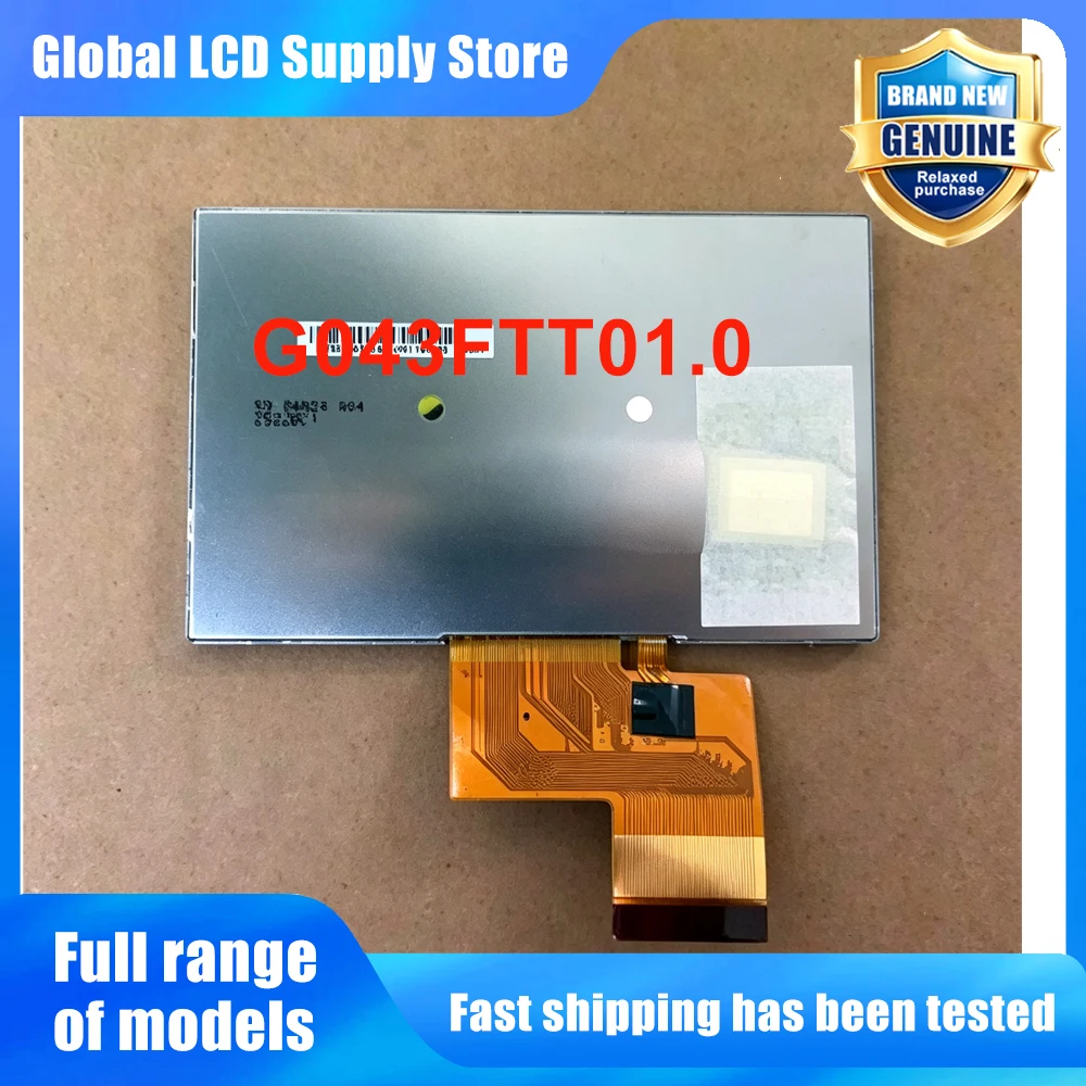 G043FTT01.0 4.3 Inch LCD Display Screen Panel Original for New 45 Pins FPC