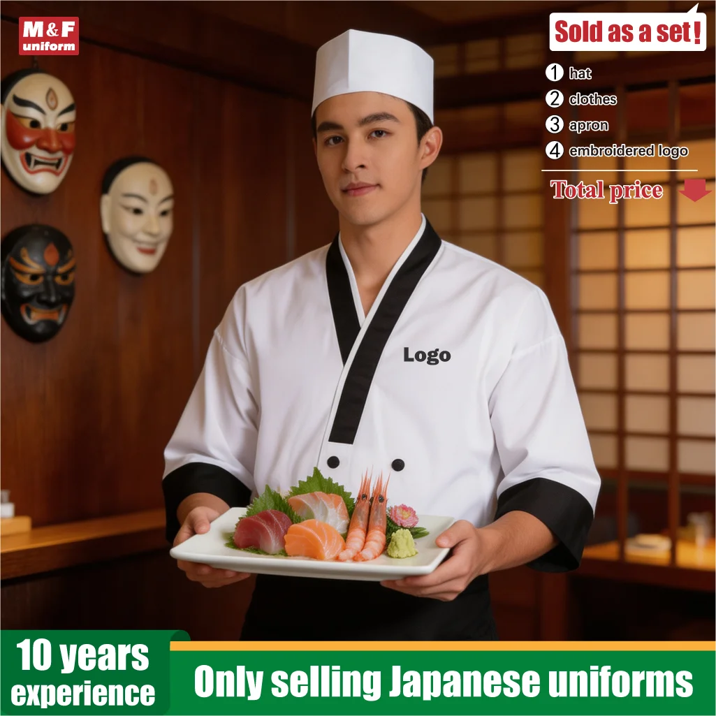 uniforme-de-chef-de-style-japonais-noir-et-blanc-en-patchwork-uniforme-de-chef-de-sushi-tissu-a-carreaux-avec-logo-brode-pour-restaurant-japonais