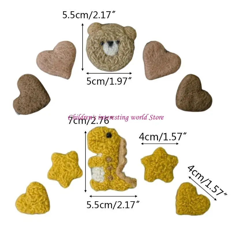 5pcs/مجموعة صوف الأطفال المصنوع يدويًا