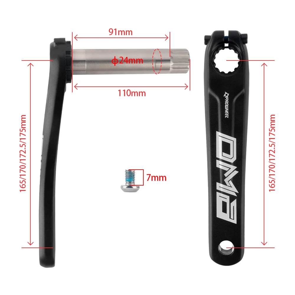 Prowheel Rennrad-Kurbelgarnitur 165 170 172,5 mm Doppelgeschwindigkeits-Kettenblatt 46/30 Zähne 48/32 Zähne 50/34 Zähne 52/36 Zähne 53/39 Zähne Geschwindigkeit Fahrradkettenblatt – Detail 4