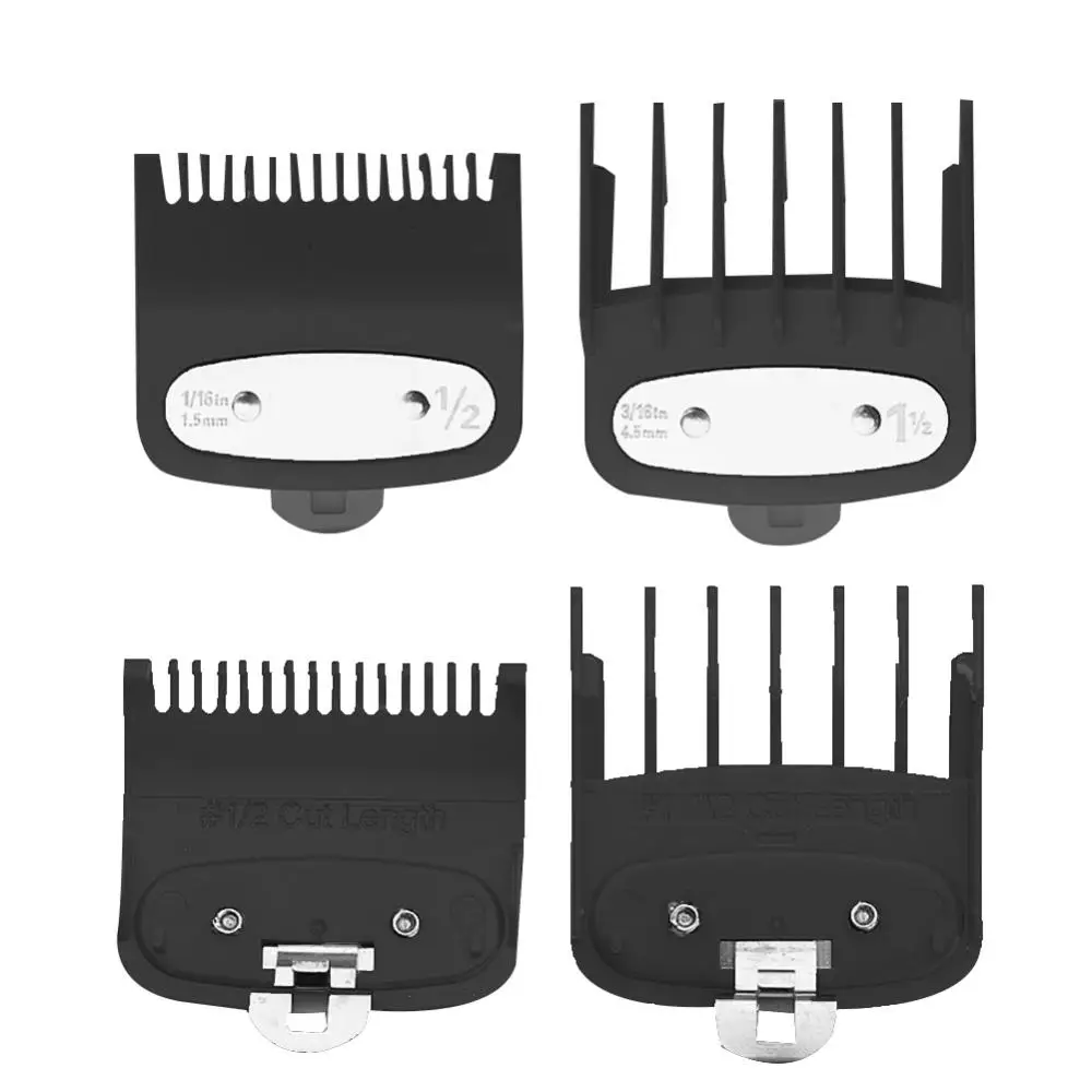 2Pcs 1.5mm 4.5mm Electric Hair Clipper Shaver Trimmer Plastic Cutting Guide Comb It has metal clip to ensure the durability of